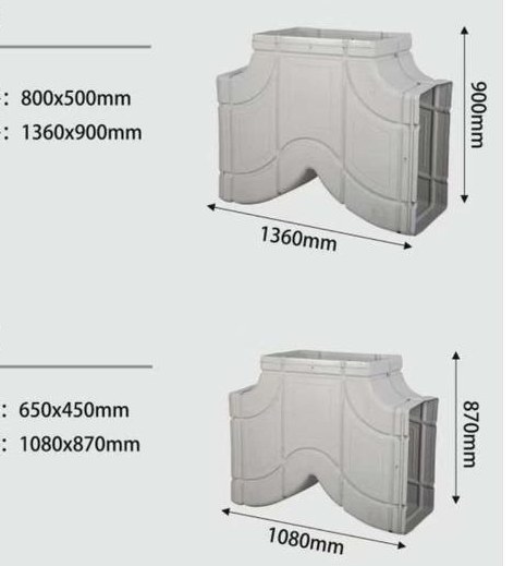 SL-DS tee fittings in large and medium sizes